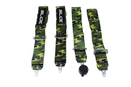 Pasy sportowe SLIDE Quick 4-punktowe 3" camo