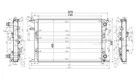 Sportowa chłodnica wody Audi A4 A5 B8 A6 C7 Q3 Q5