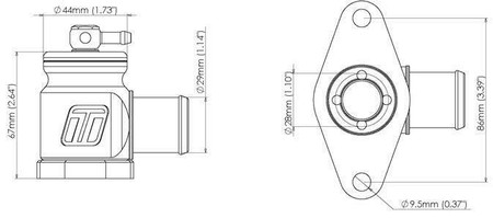 Blow Off Turbosmart Nissan R32 R33 R34 Stagea Kompakt Plumb Czarny