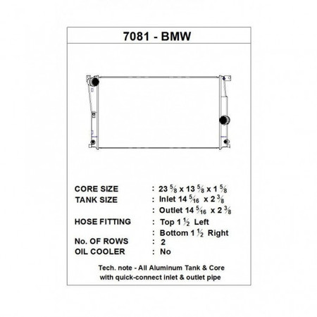 Radiator BMW 4 Series F32 435i CSF
