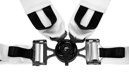 Racing seat belts SLIDE V2 Quick white 4p 3"