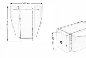 Water Intercooler 255x115x115 3" 2x90°