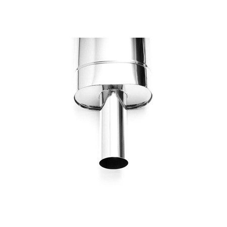 Universal elliptical muffler E202 76R 50 with embossing