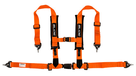 Racing seat belts SLIDE V2 orange 4p 2" E4