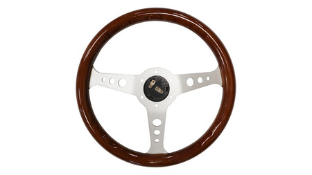 Steering wheel 350 mm – wood, Silver
