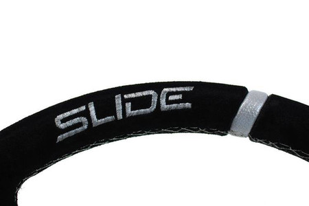 SLIDE steering wheel 350 mm suede silver - 90 mm offset 