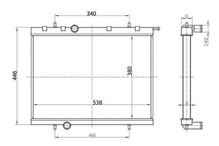 Sportowa chłodnica wody Peugeot Citroën 1.4 1.6 2.0L