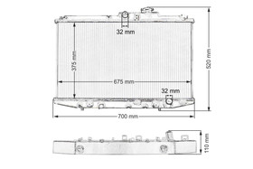Performance Radiator Honda Accord MK VI 1998-2002