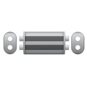 Sportowy Tłumik Przelotowy E006 Eliptyczny – Przetłoczony, Uniwersalny, Stal Kwasoodporna T304