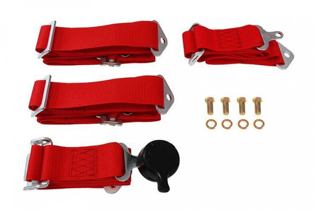 Racing harness 4-point 2" red – with Quick Release mechanism