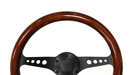 Steering wheel 350 mm – wood, Black