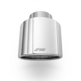 Oval rounded slant exhaust tip stainless steel polished KOZP77/100/63DP