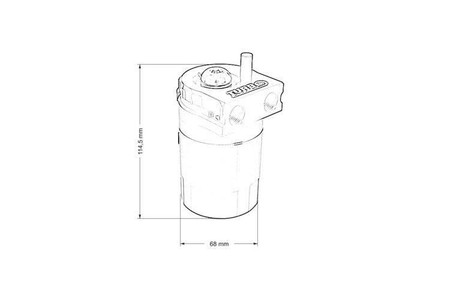 Oil Catch Tank PRO 10,15mm Black