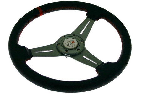PRO sport steering wheel 350 mm red carbon – 20 mm offset