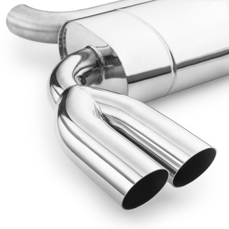 Universal elliptical muffler E206GP 70 with embossing