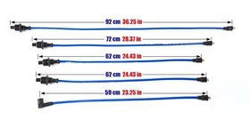 Przewody zapłonowe Citroen BX Peugeot 205 309 405 1.6 1.9L 83-94 Czerwone