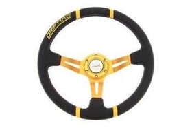 Kierownica sportowa PRO 350 mm czarna skórzana – offset 80 mm
