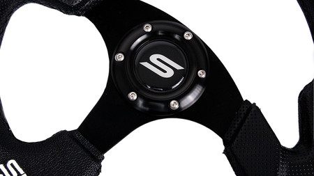 SLIDE steering wheel 320 mm leather black - 20 mm offset