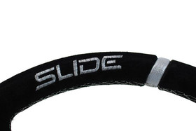 SLIDE steering wheel 350 mm suede silver - 90 mm offset 