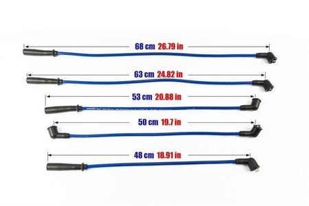 Przewody zapłonowe KIA Pride Mazda 323 89-01 Niebieskie