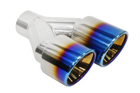 Exhaust tip 89×2 mm, inlet 60 mm – polished, burnt, left