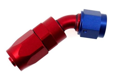 REUSABLE SWIVEL HOSE END 45deg AN6