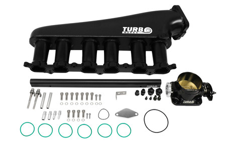 Intake Manifold Toyota Chaser Supra 1JZ with Throttle Body and Fuel Rail Black