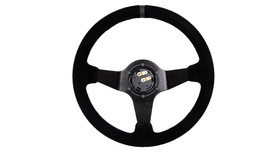 SLIDE steering wheel 350 mm suede black - 90 mm offset 