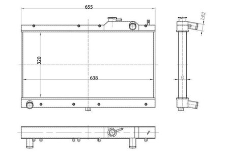 Sportowa chłodnica wody Mazda Miata MX-5 90-97