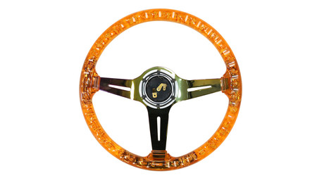 SLIDE steering wheel 350 mm acrylic orange NeoChrome - 70 mm offset 