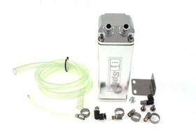 Oil Catch Tank 15mm Srebrny Kwadratowy D1Spec