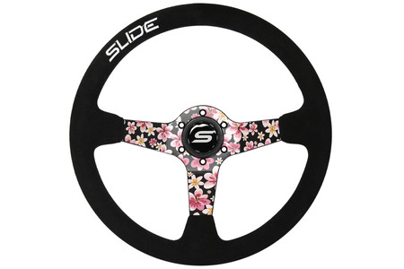 SLIDE steering wheel 350 mm suede hydrographic - sport, 90 mm offset