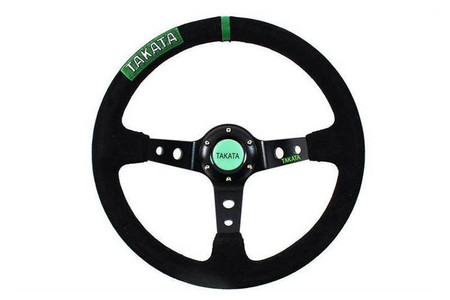 Kierownica sportowa PRO 350 mm Takata zamszowa – offset 80 mm