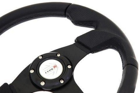 PRO sport steering wheel 350 mm black leather – 0 mm offset