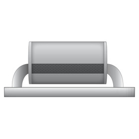 Tłumik eliptyczny z zaworem podciśnieniowym EMVP01 63/350/P