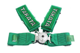 Racing harness 4-point 3" green – Takata Replica, harness