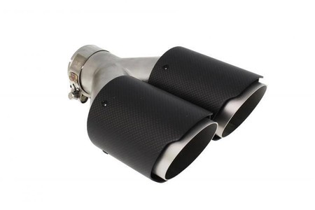 Podwójna końcówka tłumika 2×89 mm, wejście 57 mm – Carbon, rozmiar L