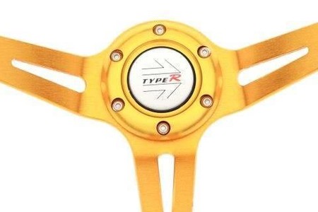 PRO sport steering wheel 350 mm black leather – 80 mm offset