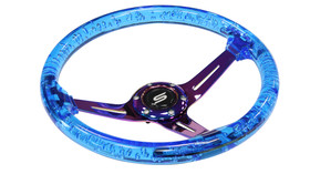 SLIDE steering wheel 350 mm acrylic blue NeoChrome - 70 mm offset 