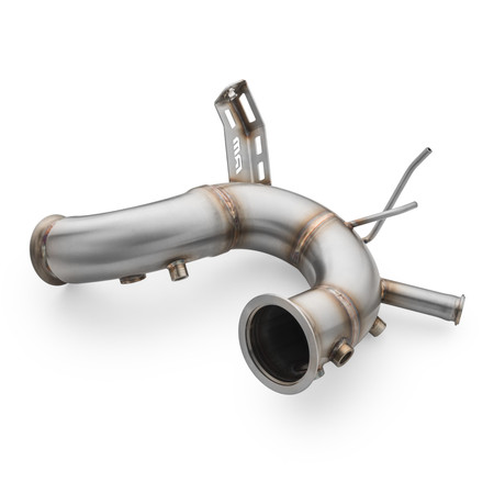 Downpipe with muffler + DPF OFF Volkswagen Golf VIII 2.0 TDI GTD DPF removal with middle section 