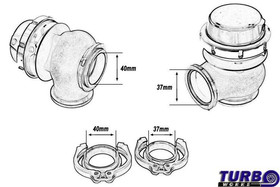 Wastegate zewnętrzny 40mm 0.5 Bar V-Band Czarny