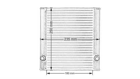 Water Radiator Mercedes A45 CLA45 AMG 2013+ (Side)