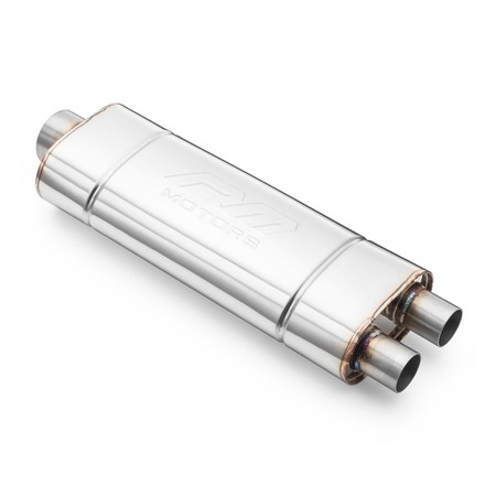 Tłumik Sportowy Przelotowy 78×139/380 mm ES004 Eliptyczny - Uniwersalny, Stal Kwasoodporna T304