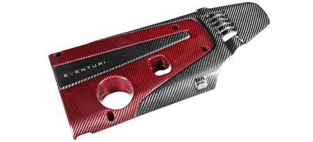 Engine cover Honda FK8 FK2 Black-Red Eventuri  