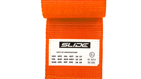 Racing seat belts SLIDE V2 orange 4p 3" E4 
