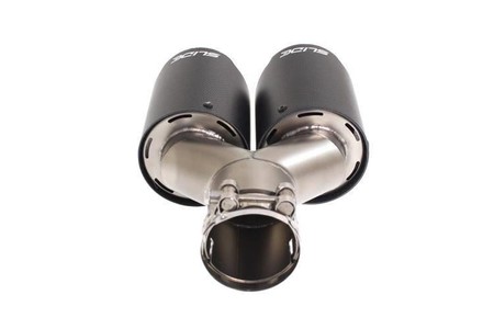 Double exhaust tip 101 mm inlet 76 mm SLIDE 