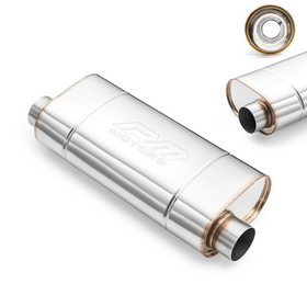 Sport Performance Exhaust Muffler EM007 Elliptical – Without Embossing, Universal, Stainless Steel T304