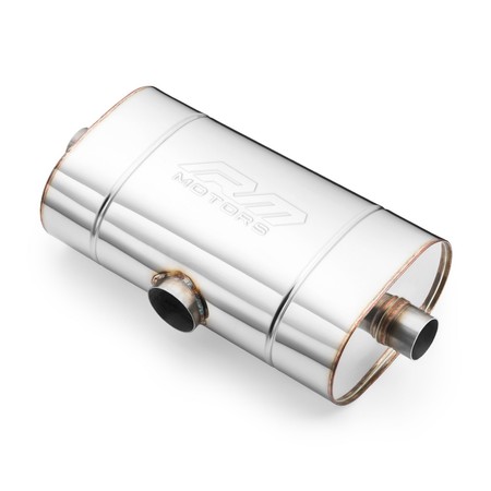 Transverse Straight-Through Muffler E502 – Elliptical, Non-Embossed, Universal, Stainless Steel T304