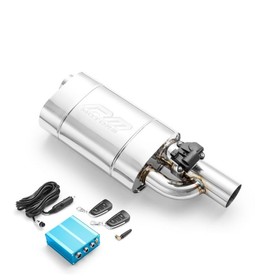 Tłumik przelotowy z zaworem elektrycznym E300 63/300/L