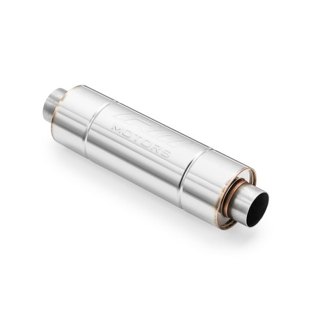 Sport Exhaust Muffler RM02 63.5mm Round – Embossed, Universal, Stainless Steel T304